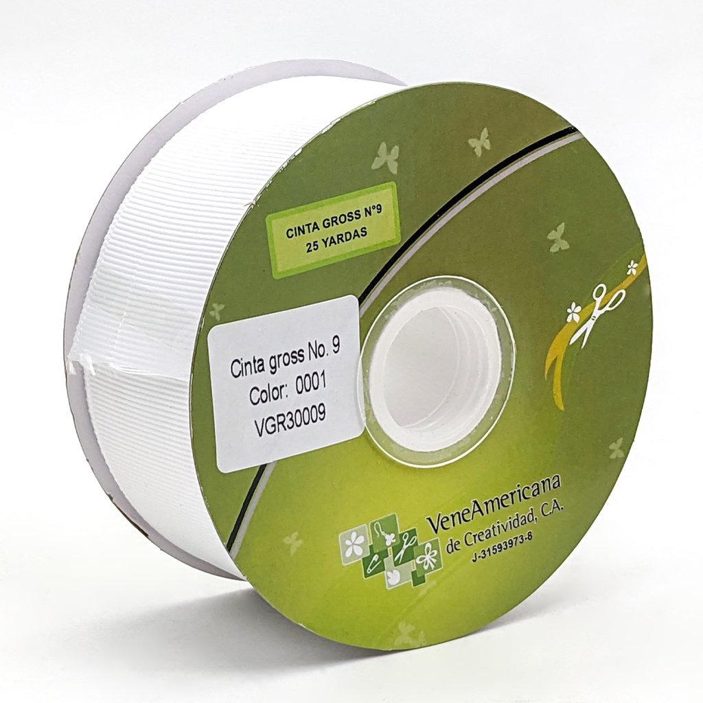 [CGVEN0900001] Cinta de Polyester GROSS GRAIN NO.9 38MM 25YDS (00001)